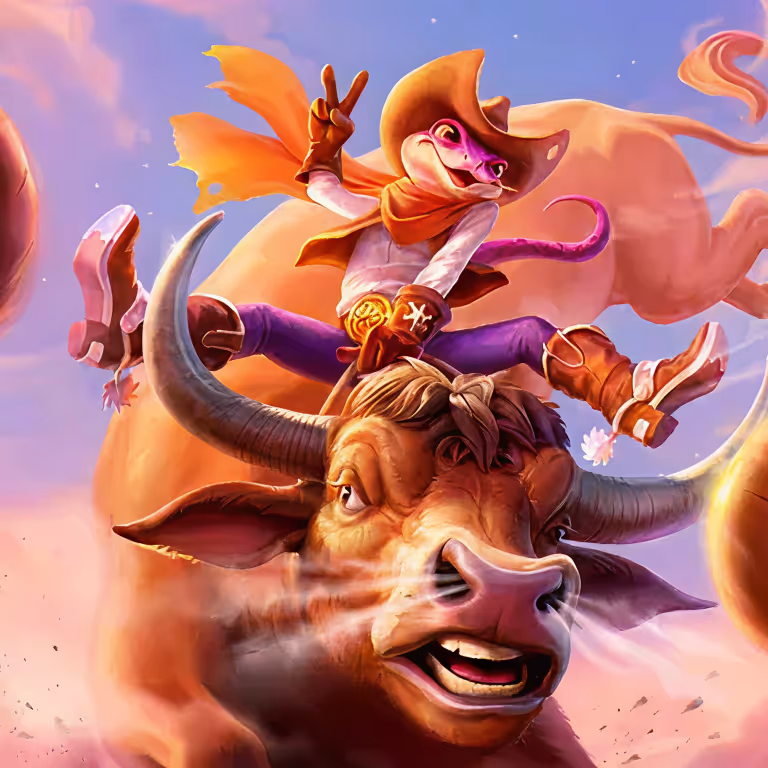 Lizaro Casino Cowboy auf Bullen – dynamisches Artwork für Sportwetten und Action-Spiele